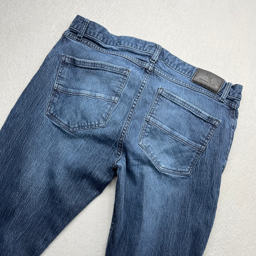 INC International Concepts Skinny Fit Jeans Blue‎ Dark Wash 38x32 Streetwear